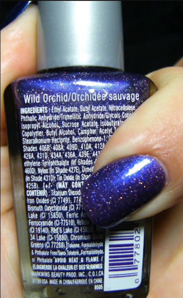 Nail polish swatch / manicure of shade wet n wild Wild Orchid