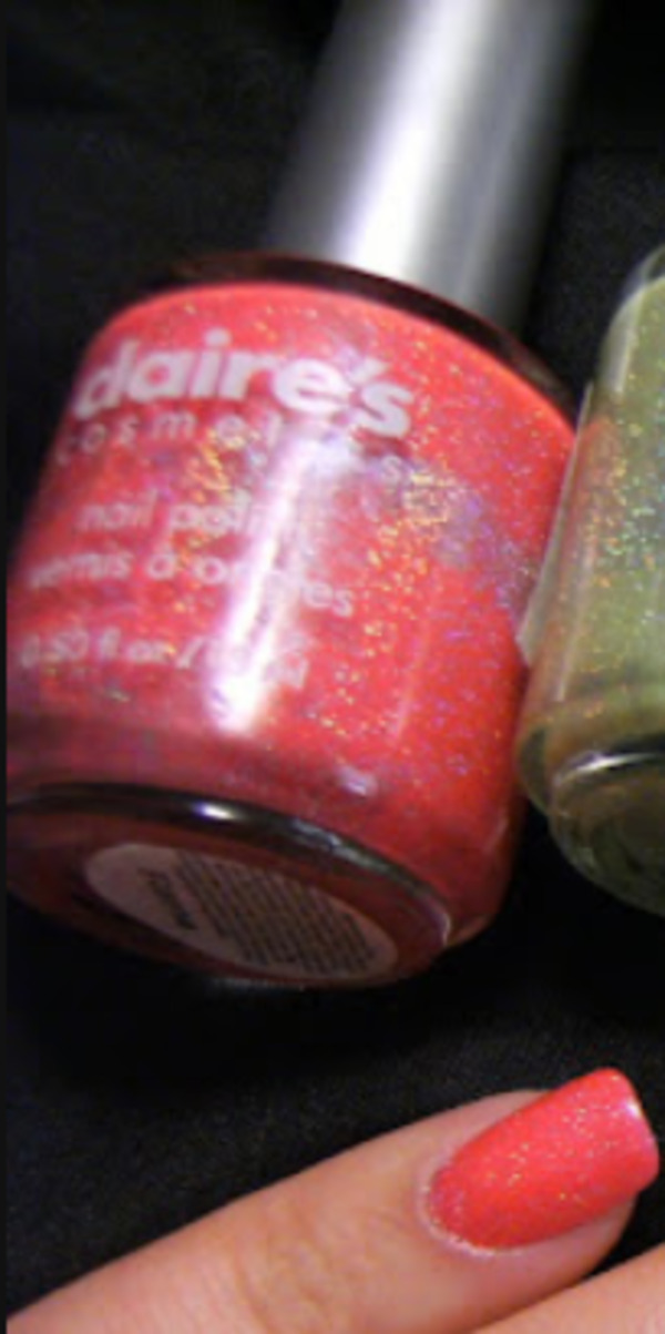 Nail polish swatch / manicure of shade Claire's Flame