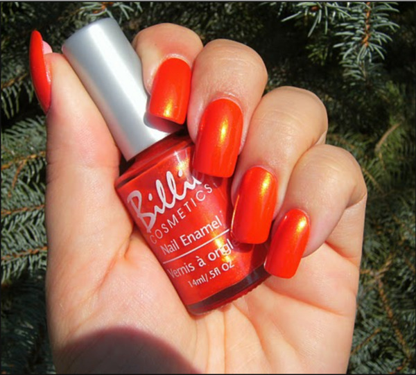 Nail polish swatch / manicure of shade Billie Cosmetics Burning Hot