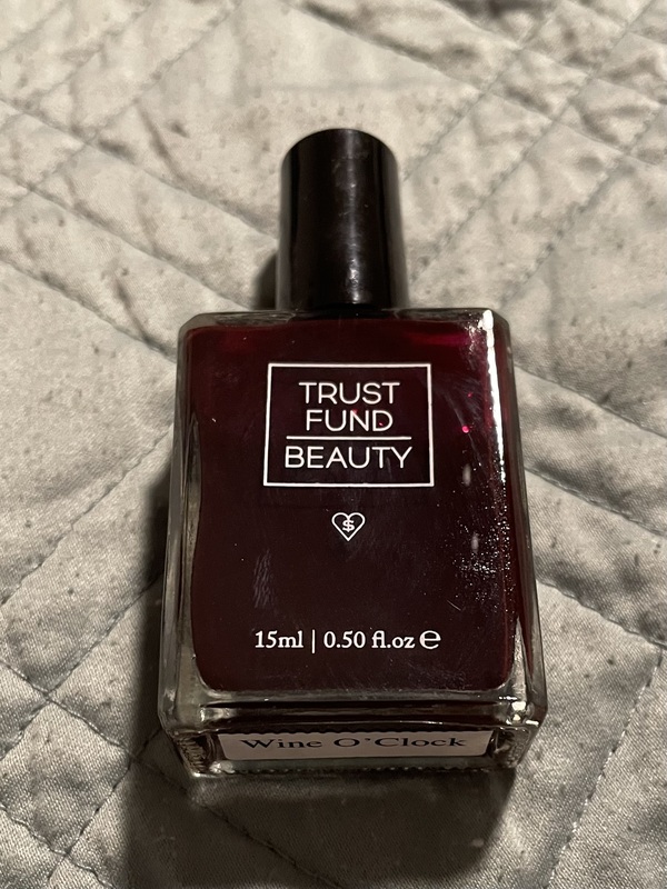 Nail polish swatch / manicure of shade Trust Fund Beauty Wine O'Clock