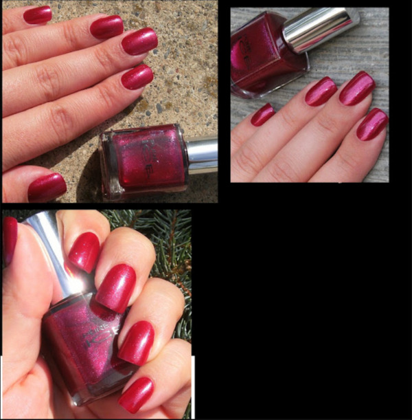 Nail polish swatch / manicure of shade Pure Ice Iced Merlot