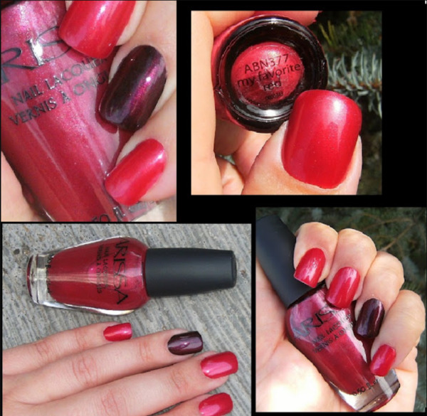 Nail polish swatch / manicure of shade Arissa My Favorite Red