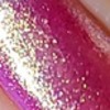Nail polish swatch of shade Icing Pink Holo Glitz