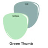 Nail polish swatch of shade Revel Green Thumb