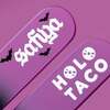 Nail polish swatch of shade Holo Taco Black Crystal Nail File
