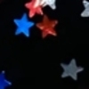 Nail polish swatch of shade Fancy Gloss Patriotic Mini Stars
