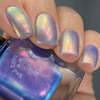 Nail polish swatch of shade Red Eyed Lacquer Beyond the Veil